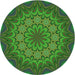 Square Patterned Lime Green Rug, pat1257grn