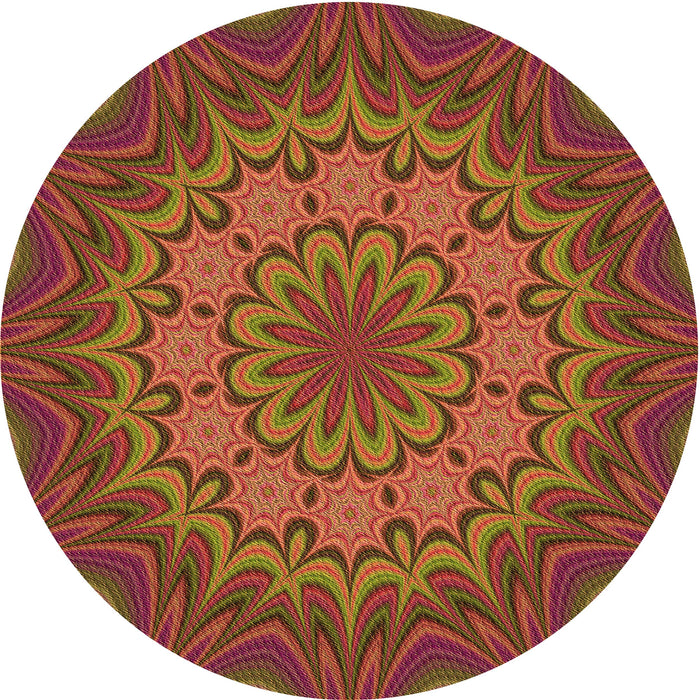 Square Patterned Red Rug, pat1257org