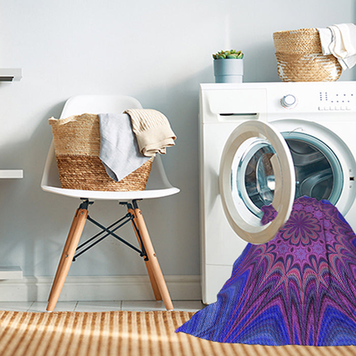Machine Washable Transitional ly Purple Rug in a Washing Machine, wshpat1257pur