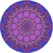 Square Patterned Purple Rug, pat1257pur