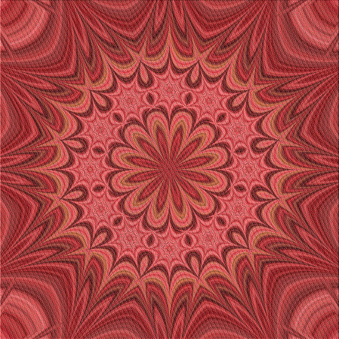 Round Patterned Red Rug, pat1257rd