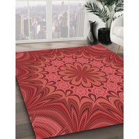 Patterned Red Rug, pat1257rd