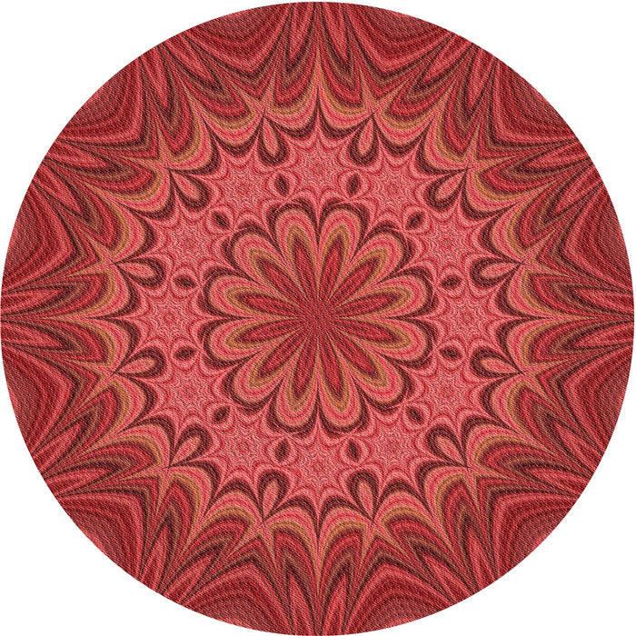 Square Patterned Red Rug, pat1257rd