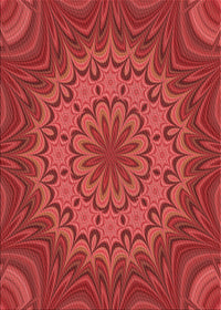 Machine Washable Transitional Red Rug, wshpat1257rd