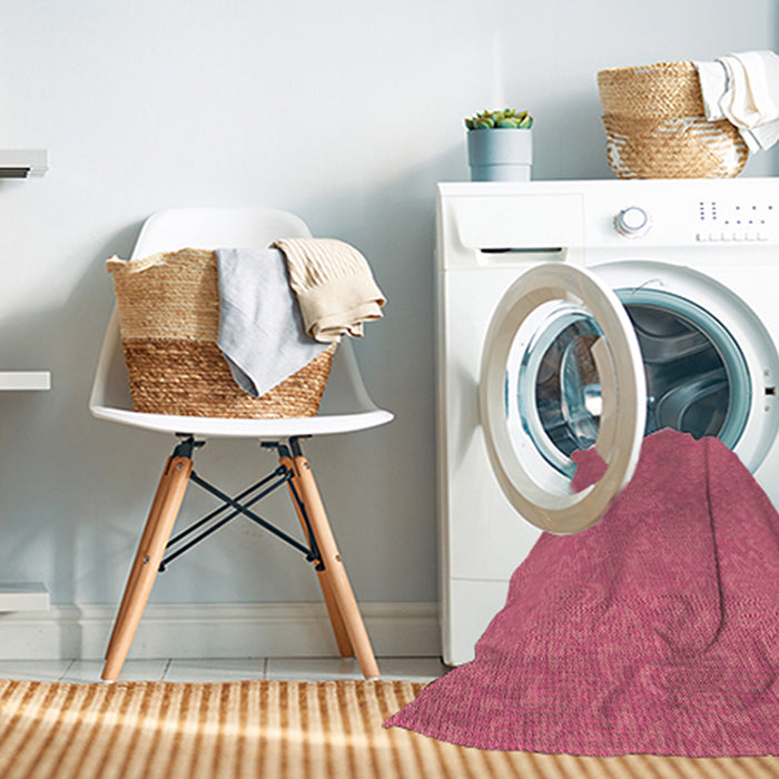 Machine Washable Transitional Pink Rug in a Washing Machine, wshpat1258brn
