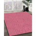 Patterned Pink Rug in Family Room, pat1258brn