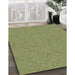 Patterned Salad Green Rug in Family Room, pat1258grn