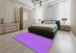 Patterned Purple Rug in a Bedroom, pat1258pur