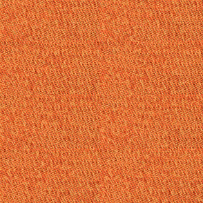 Round Patterned Neon Orange Rug, pat1258yw