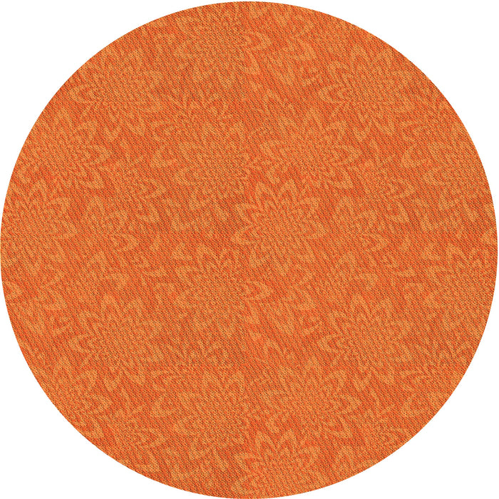 Square Patterned Neon Orange Rug, pat1258yw