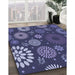 Patterned Medium Slate Blue Rug in Family Room, pat1259blu