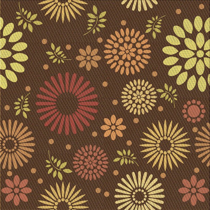 Round Machine Washable Transitional Night Red Rug, wshpat1259brn