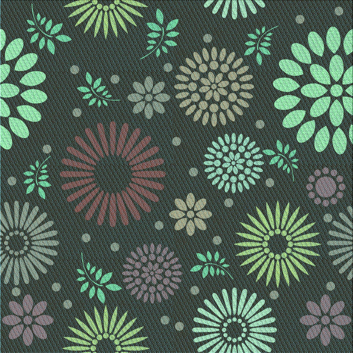 Round Machine Washable Transitional Dark Coffee Brown Rug, wshpat1259lblu