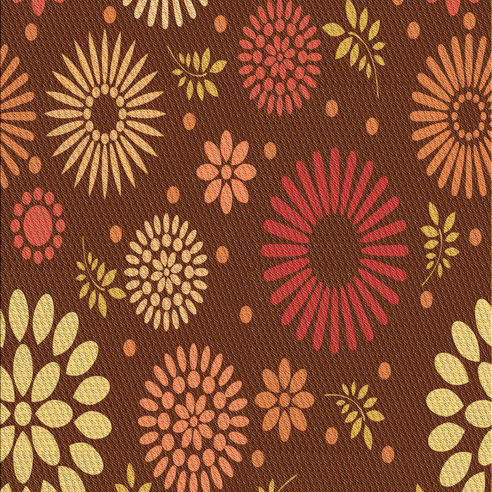 Patterned Orange Rug, pat1259org