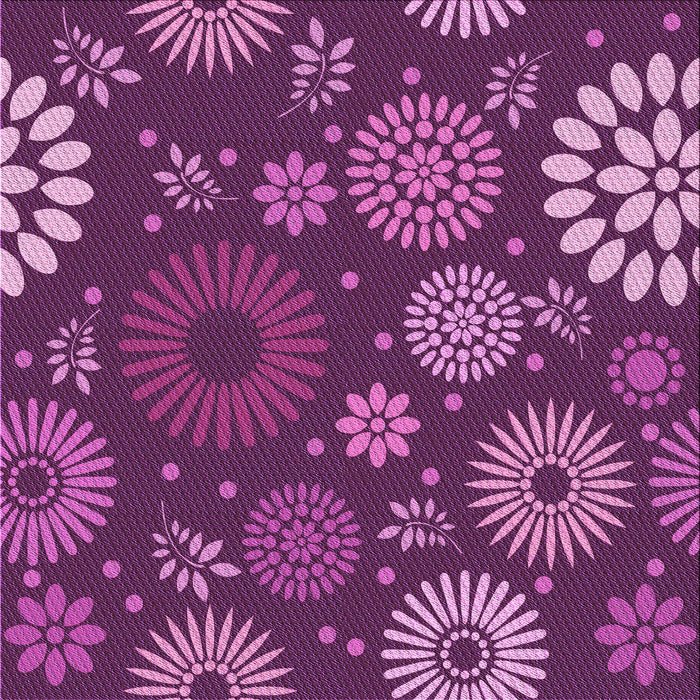 Round Machine Washable Transitional Crimson Purple Rug, wshpat1259pur