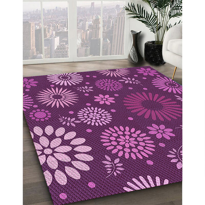 Machine Washable Transitional Crimson Purple Rug in a Family Room, wshpat1259pur
