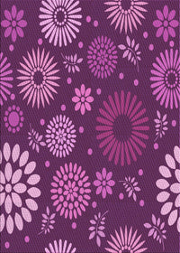 Machine Washable Transitional Crimson Purple Rug, wshpat1259pur