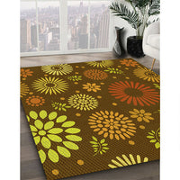 Patterned Red Brown Rug, pat1259yw