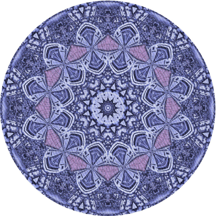 Square Patterned Purple Mimosa Purple Rug, pat126blu