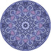 Square Patterned Purple Mimosa Purple Rug, pat126blu