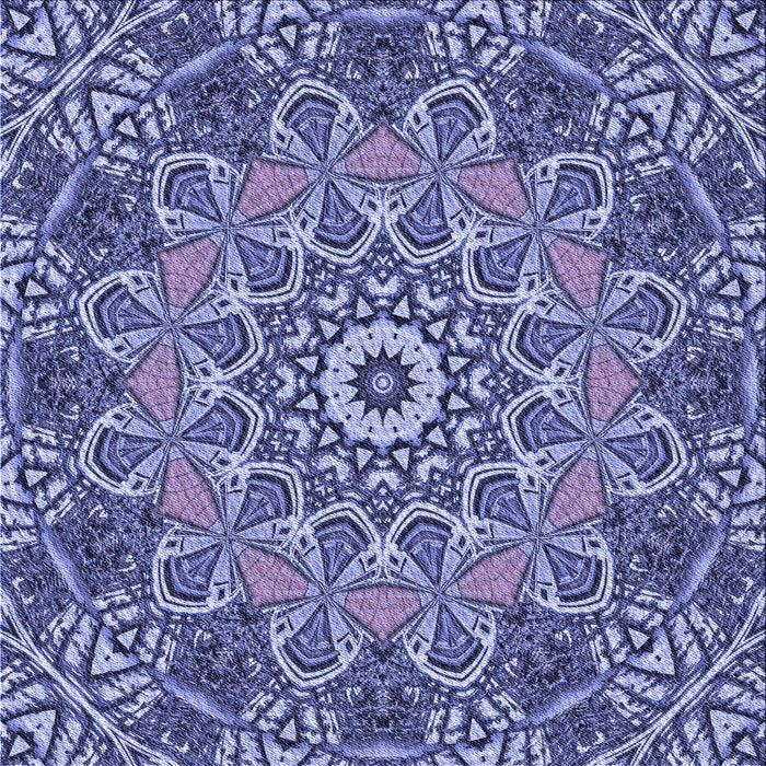 Round Machine Washable Transitional Purple Mimosa Purple Rug, wshpat126blu