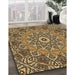 Machine Washable Transitional Golden Gold Rug in a Family Room, wshpat126brn