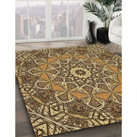 Patterned Golden Gold Rug, pat126brn