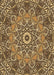 Machine Washable Transitional Golden Gold Rug, wshpat126brn