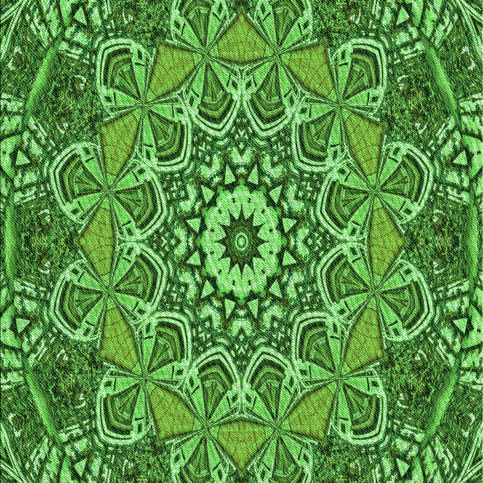 Patterned Deep Emerald Green Rug, pat126grn