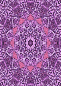 Machine Washable Transitional Dark Magenta Purple Rug, wshpat126pur