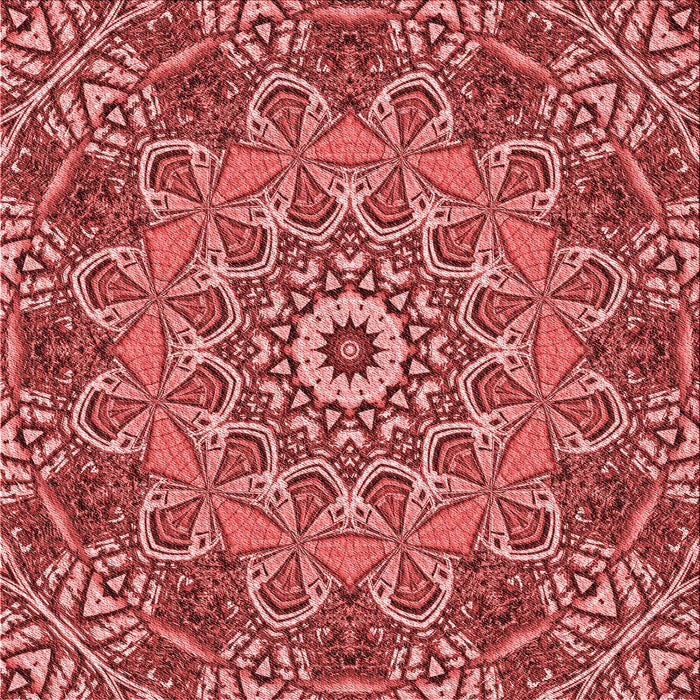 Round Machine Washable Transitional Pastel Red Pink Rug, wshpat126rd