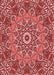 Patterned Pastel Red Pink Rug, pat126rd