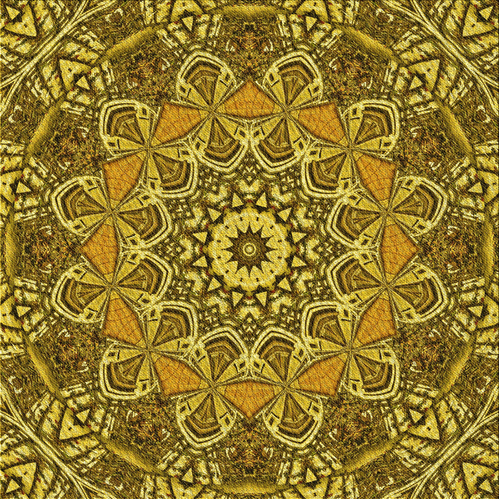 Round Patterned Dark Bronze Brown Rug, pat126yw