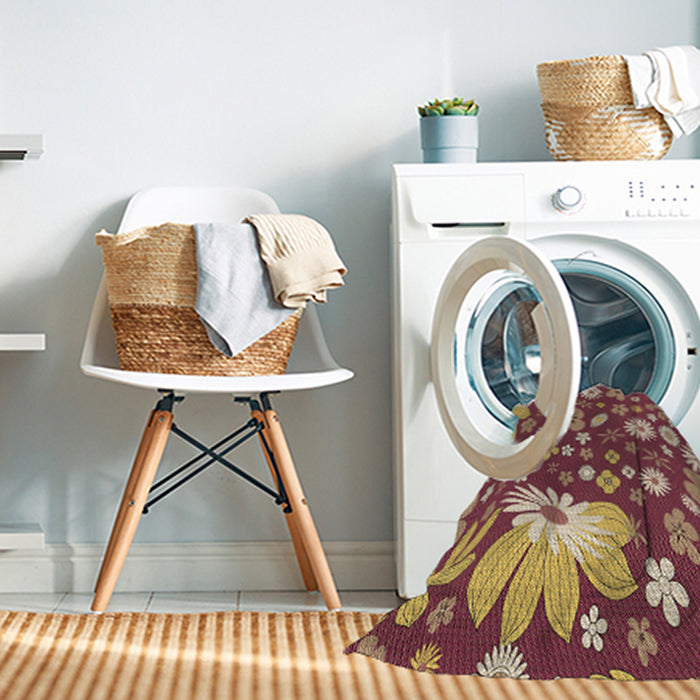 Machine Washable Transitional Brown Sand Brown Rug in a Washing Machine, wshpat1260brn