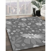 Patterned Carbon Gray Rug, pat1260gry