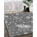 Patterned Carbon Gray Rug in Family Room, pat1260gry