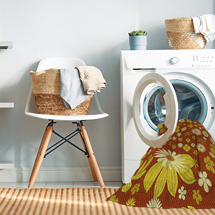 Machine Washable Transitional Yellow Rug in a Washing Machine, wshpat1260yw