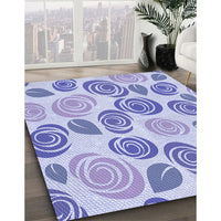 Patterned Blue Rug, pat1261blu