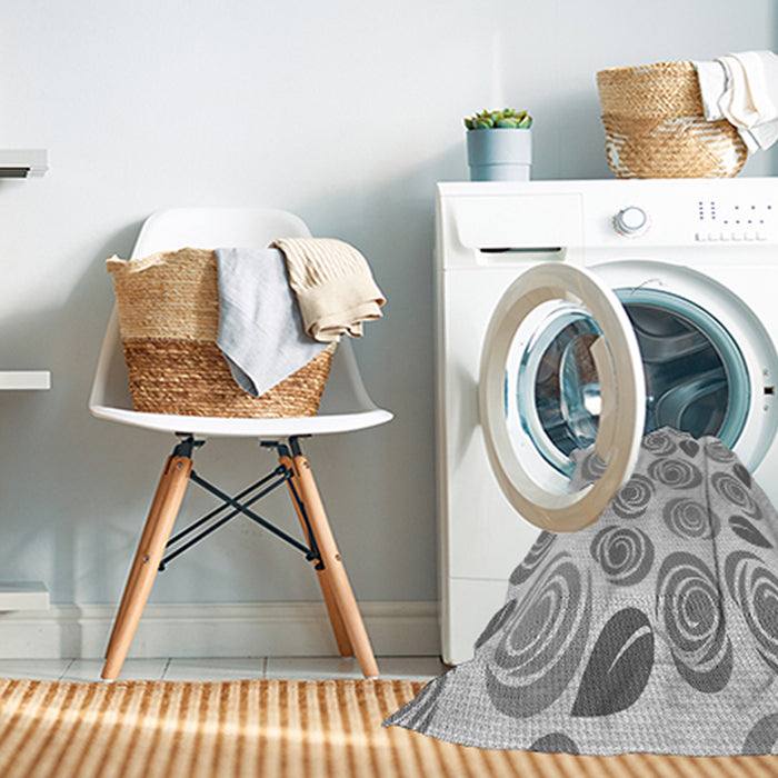 Machine Washable Transitional Gray Rug in a Washing Machine, wshpat1261gry