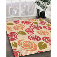 Patterned Khaki Gold Rug, pat1261org