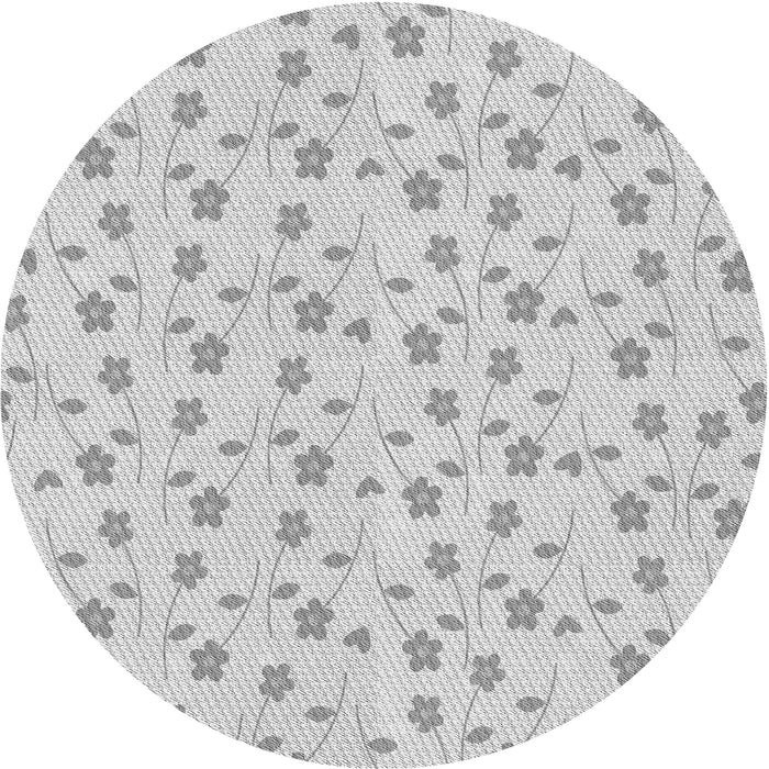 Square Patterned Platinum Gray Rug, pat1262gry