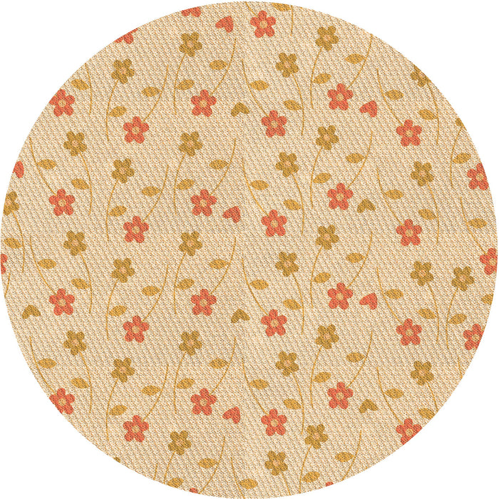 Square Patterned Khaki Gold Rug, pat1262org