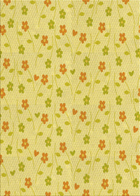 Machine Washable Transitional Yellow Rug, wshpat1262yw