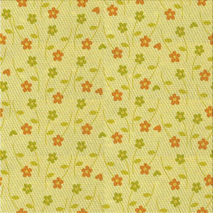 Round Patterned Yellow Rug, pat1262yw