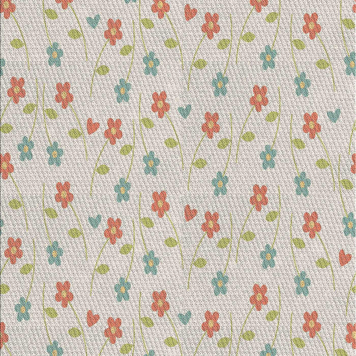 Patterned Antique White Beige Novelty Rug, pat1262