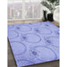 Machine Washable Transitional Light Slate Blue Rug in a Family Room, wshpat1263blu