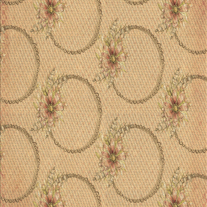 Patterned Yellow Orange Rug, pat1263brn