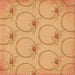 Round Patterned Yellow Orange Rug, pat1263org