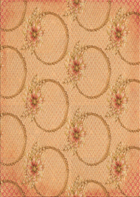 Machine Washable Transitional Yellow Orange Rug, wshpat1263org