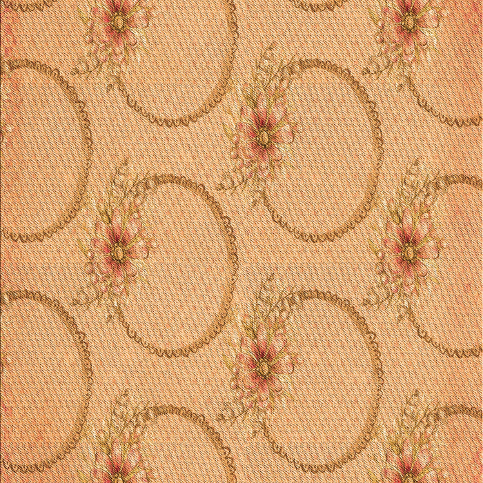 Patterned Yellow Orange Rug, pat1263org